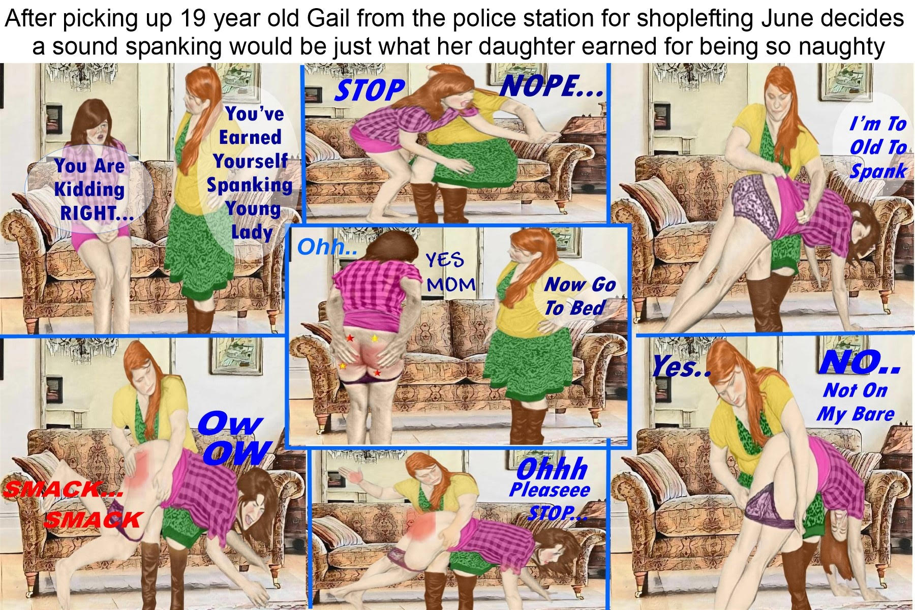 Spanking Picture Story